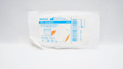 Medtronic 8004003 Neuray Neurosurgical Patties 1 x 1inch (x) - Pack of 10